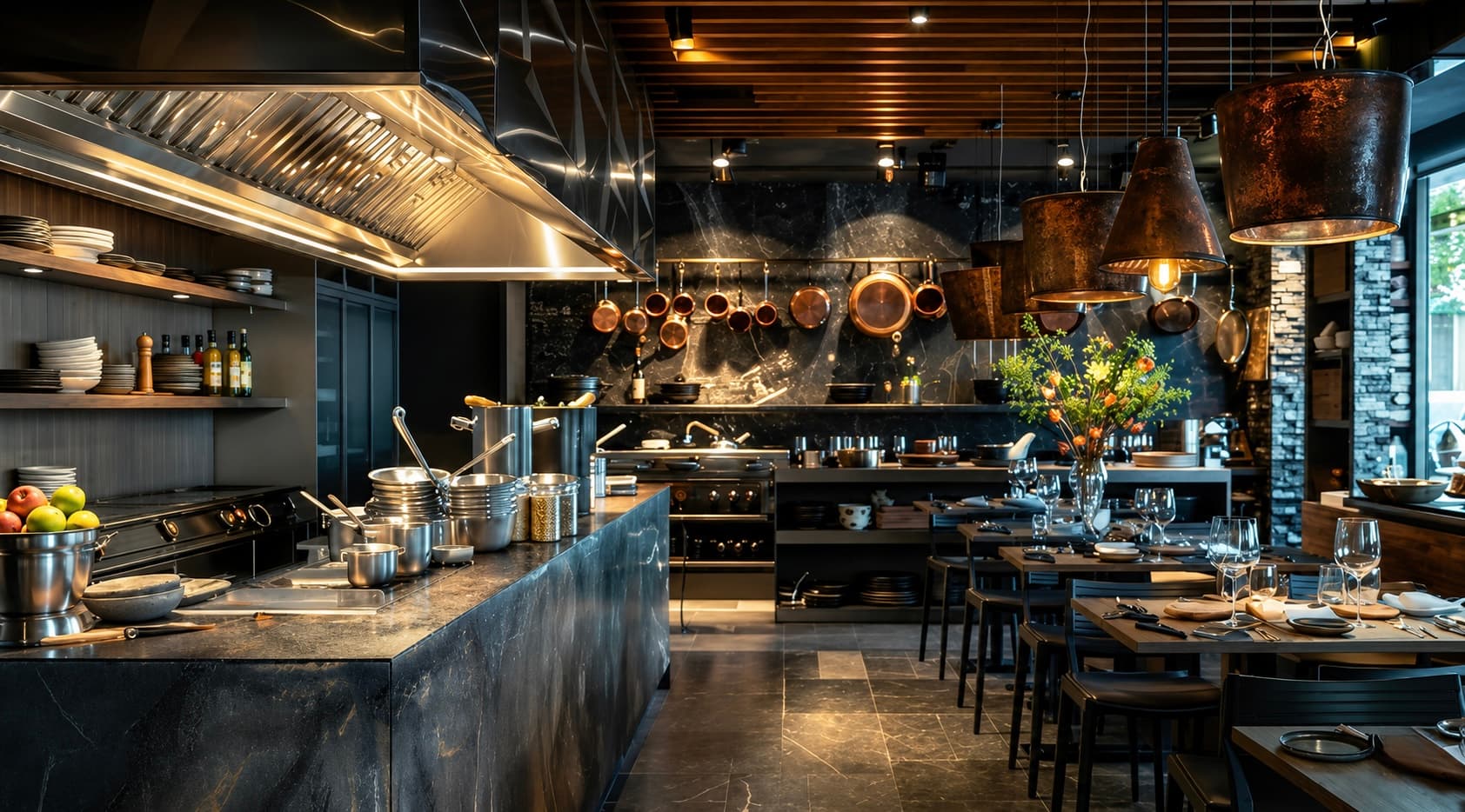 Commercial kitchen project delivered by Veecos