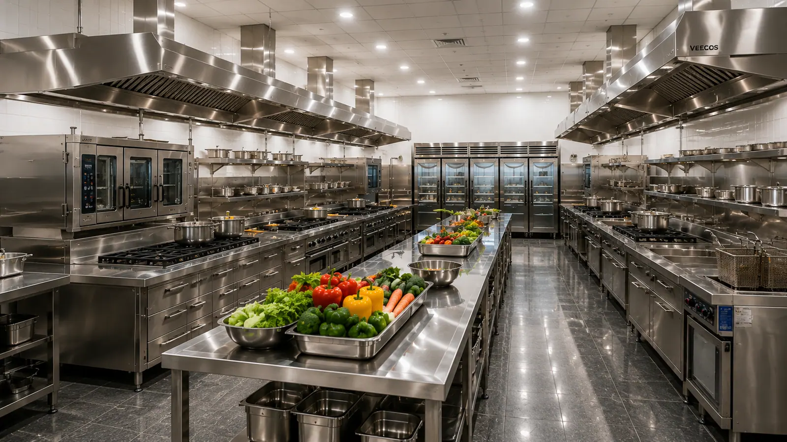 Veecos team manufacturing commercial kitchen equipment