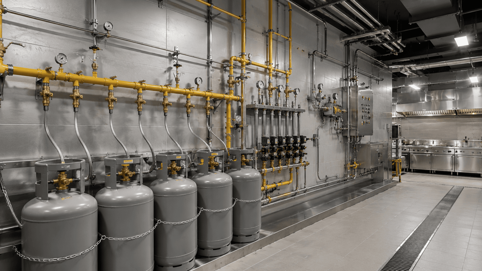 GAS LINE PIPING SYSTEM — commercial kitchen equipment by Veecos, Visakhapatnam (Vizag)
