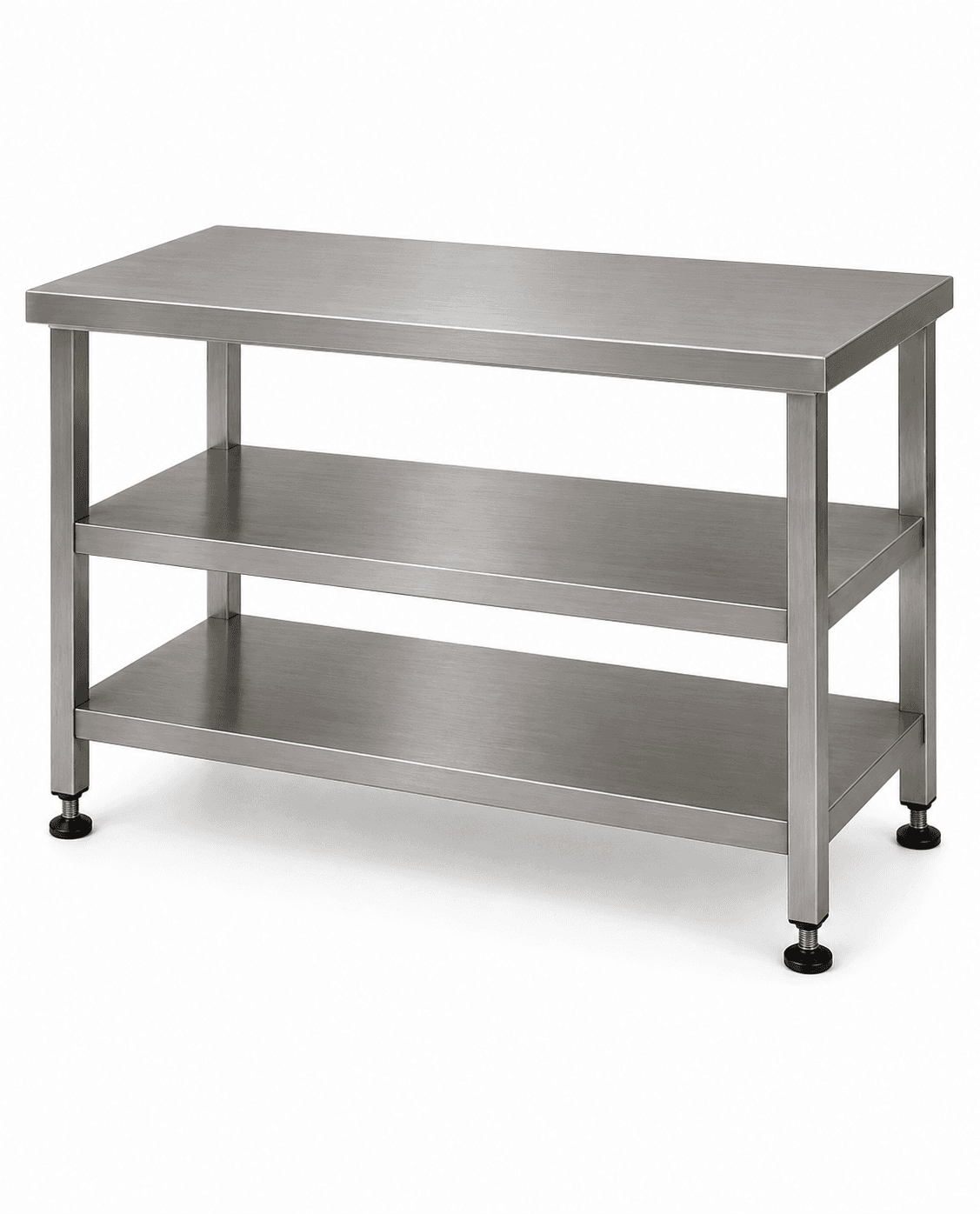 WORK TABLE WITH 2 UNDERSHELVES — commercial kitchen equipment by Veecos, Visakhapatnam (Vizag)
